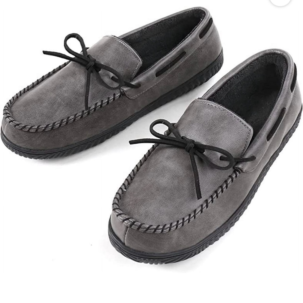 ULTRAIDEAS Men's Cozy Moccasin Slippers with Memory Foam-SIZE US 12
